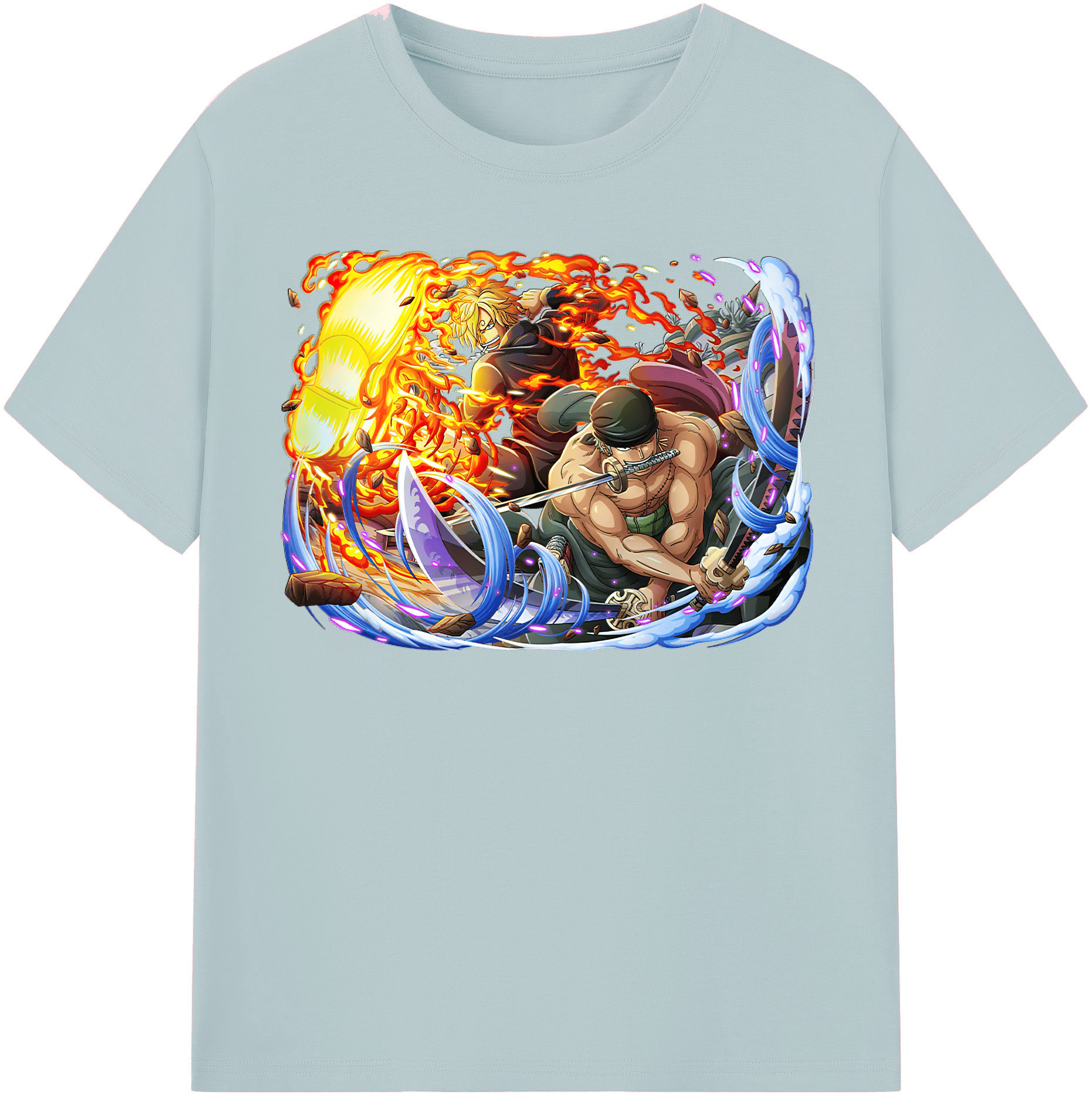 ワンピース ロロノア・ゾロ ONE PIECE Roronoa Zoro 綿100％半袖Tシャツ（フロントプリント）